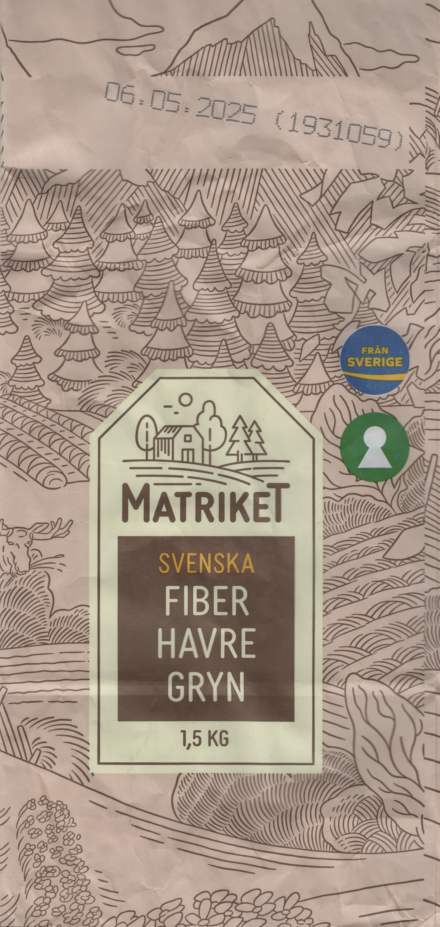 Matriket svenska fiberhavregryn
