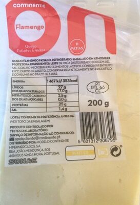 Queijo Flamengo Fatiado