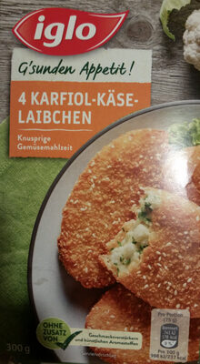 4 Karfiol-Käse-Laibchen