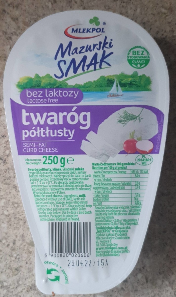 Twaróg półtłusty