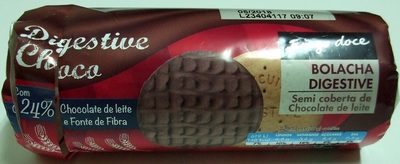 Bolacha digestiva com chocolate