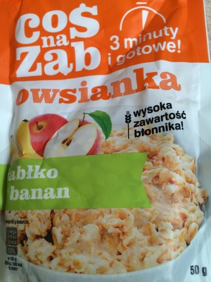Coś na ząb owsianka z jabłkiem i bananem