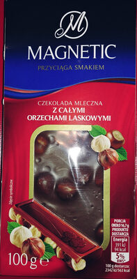 Czekolada mleczna z całymi orzechami laskowymi