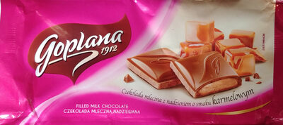 Czekolada mleczna z nadzieniem o smaku karmelowym