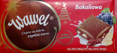 Czekolada mleczna z rodzynkami i orzeszkami arachidowymi