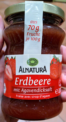 Alnatura Erdbeere 70% Frucht 4104420045941  Bio Fruchtaufstrich mit Erdbeeren und Agavendicksaft